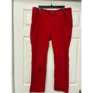 Talbots Flawless Five Pocket Red Straight Leg Pants Women’s 14P Stretch